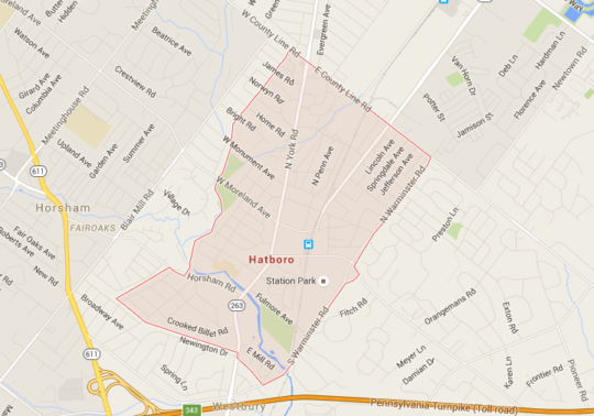 Map of Hatboro PA Website Design in Hatboro PA