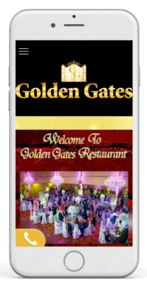mobile website design of golden gates restaurant by create website service