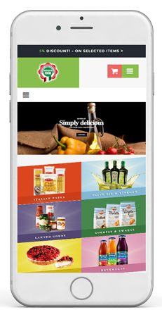 mercato food distributor website design sample